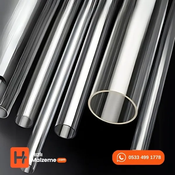 120/114 Çap 100 Cm Boy Akrilik Yuvarlak Boru Şeffaf