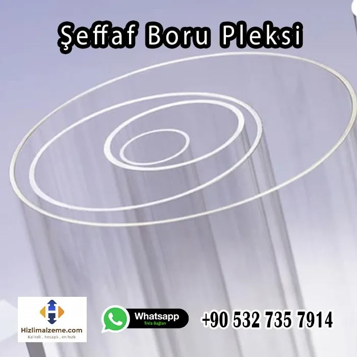 Akrilik Yuvarlak Boru Şeffaf ( Boy 1 Metre )