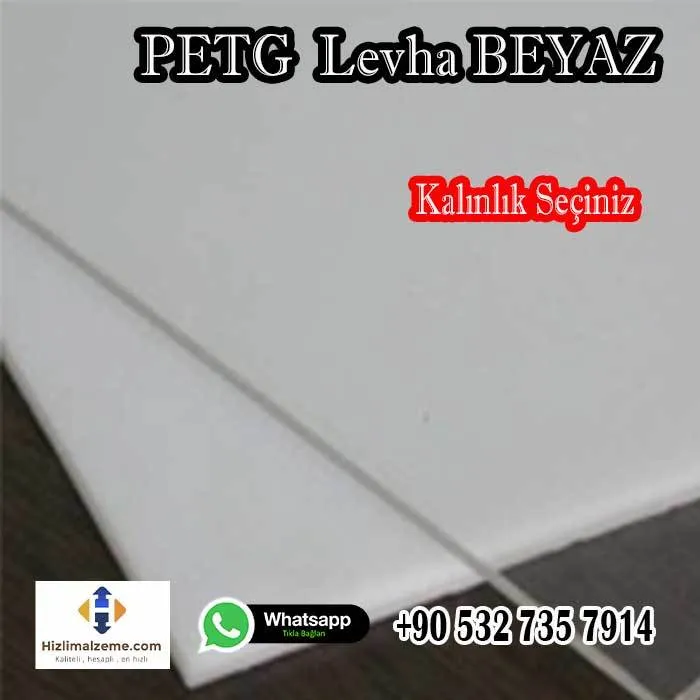 125x205 cm Beyaz Pet-G Levha