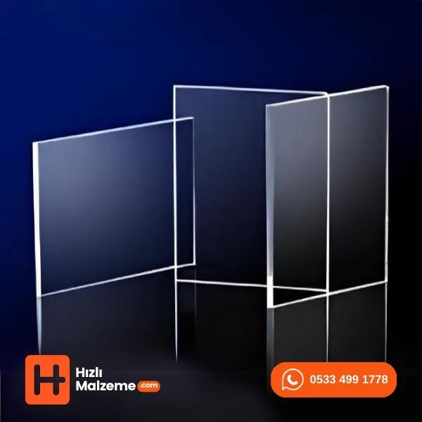 205 x 305 cm Şeffaf Akrilik & Çekme Pleksi Levha