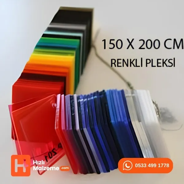 8 mm Renkli Akrilik Dökme Pleksi 150x200 cm