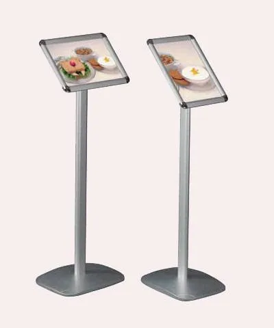 Dekoratif tek ayaklı rondolu menuboard dikey A3 30x42 cm