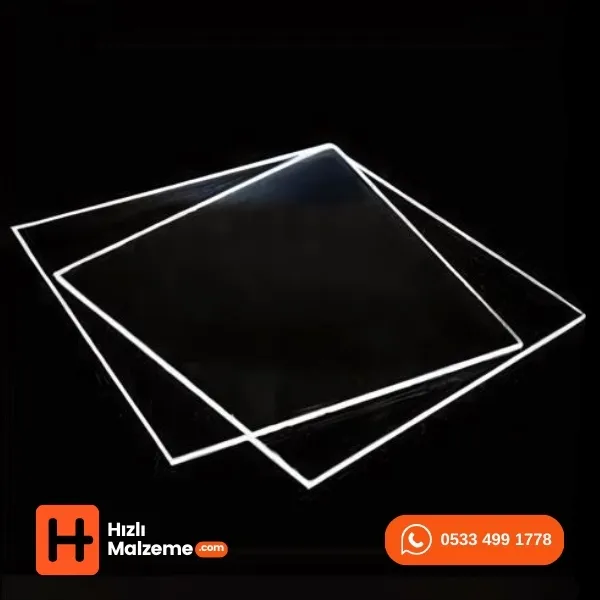 2 mm Şeffaf - Beyaz - Buzlu Akrilik Dökme Pleksi Levhalar 150x300 cm