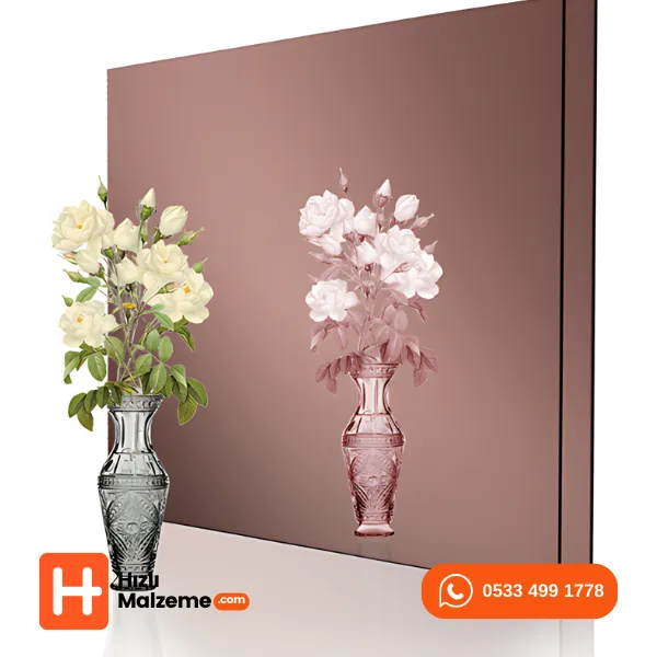0.80 mm Bronz Yapışkanlı Ayna Pleksi Akrilik 122x244 cm