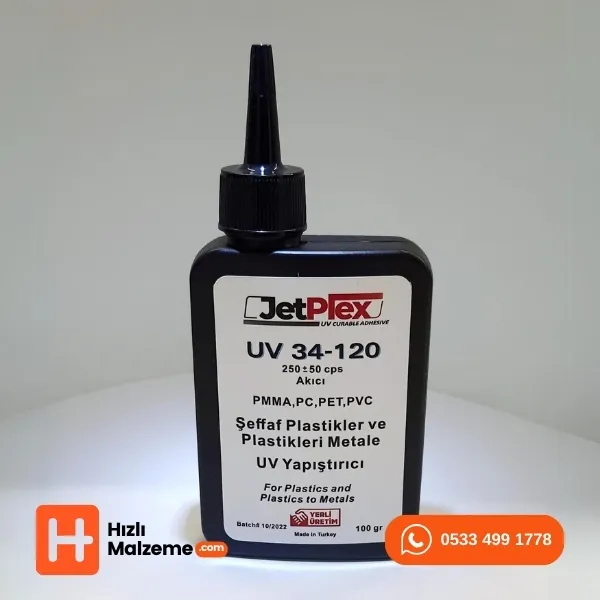 Uv Yapıştırıcı - 100 Gr Ultraviyole Pleksi Cam Akrilik Polikarbon Yapıştırıcı