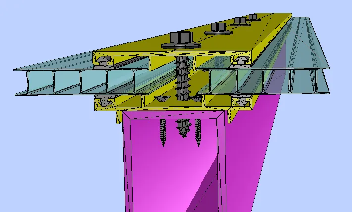 8 mm 210x600 cm Şeffaf Beyaz Bronz Oluklu Polikarbon Levha