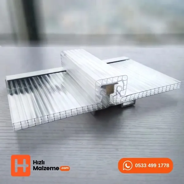 16 mm Kilitli Sistem Polikarbon Panel - Şeffaf