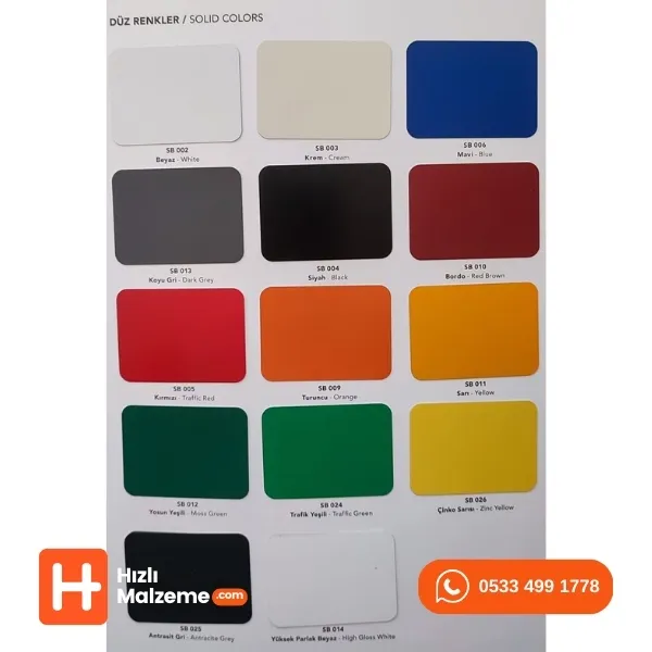 125x600cm Alüminyum Kompozit Panel 4 mm