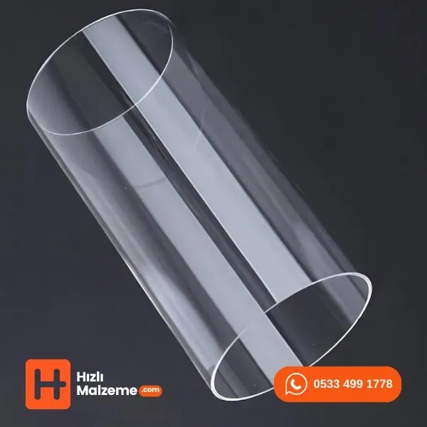 120/114 2 Metre Boy Akrilik Yuvarlak Boru Şeffaf