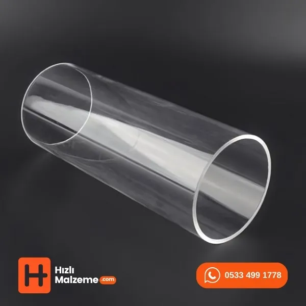 70/65 Çap 2 Metre Boy Akrilik Yuvarlak Boru Şeffaf