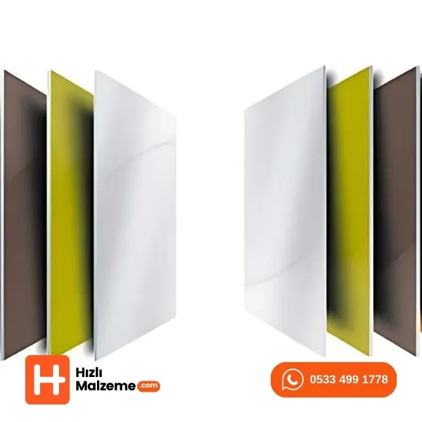 2 mm  Silver Alüminyum Kompozit Panel 122x320 cm 