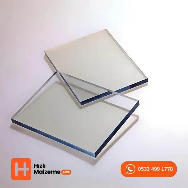 2 mm 125x205 cm Şeffaf Solid Polikarbon Levha