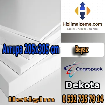 9 mm - 205x305 cm Ongropack Avrupa Dekota Levha