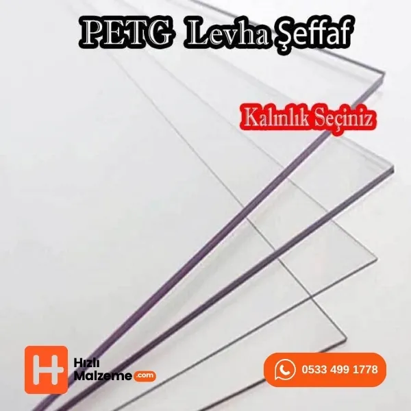2 mm Şeffaf İthal Petg Levha 125x205 cm